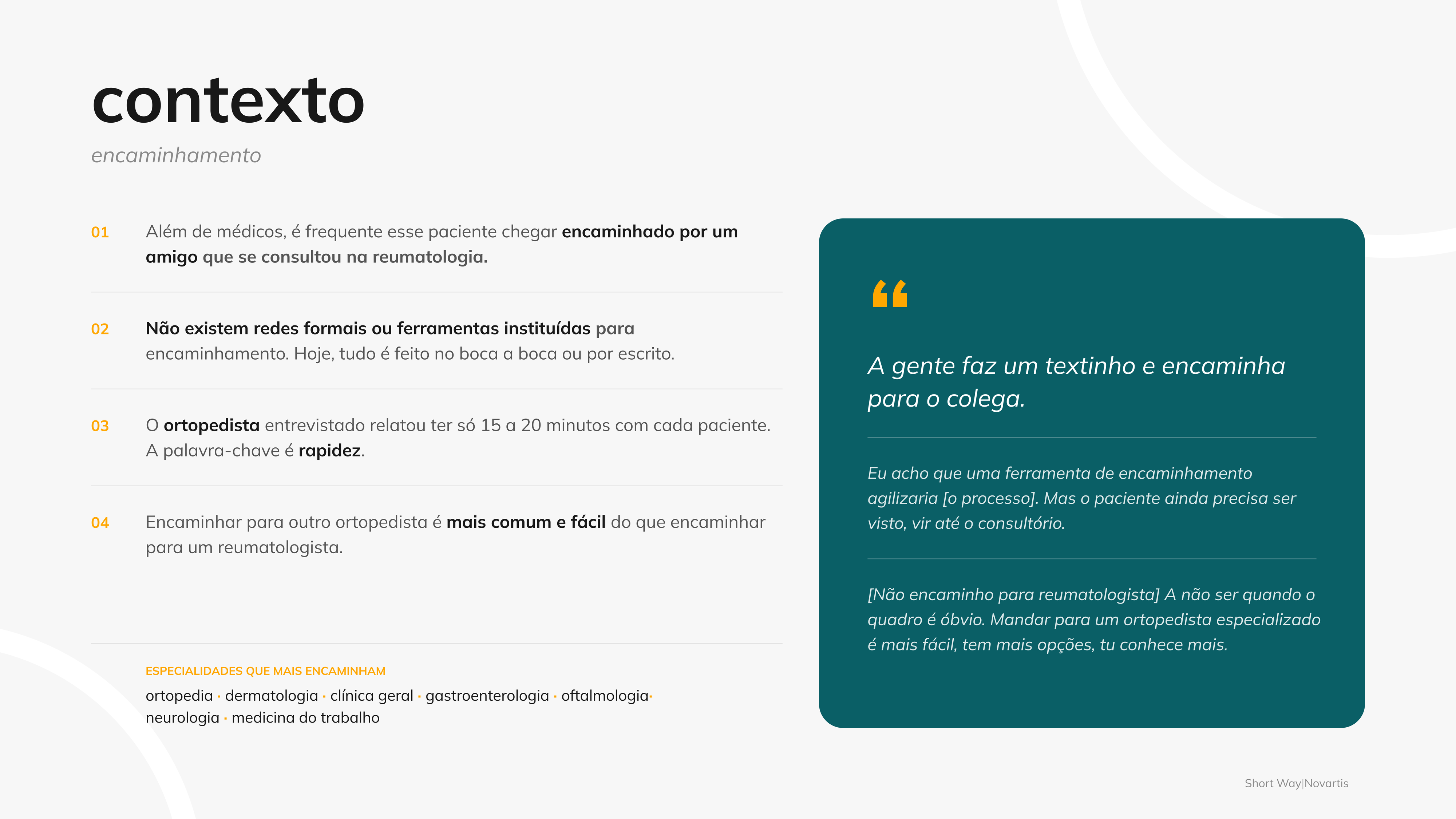 Slide de contexto: como os pacientes são encaminhados ao reumatologista